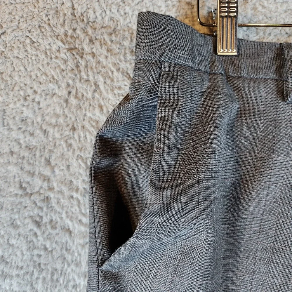 Banana Republic Dress Pants Men's 34x32 Gray Standard Fit Stretch Straight Leg